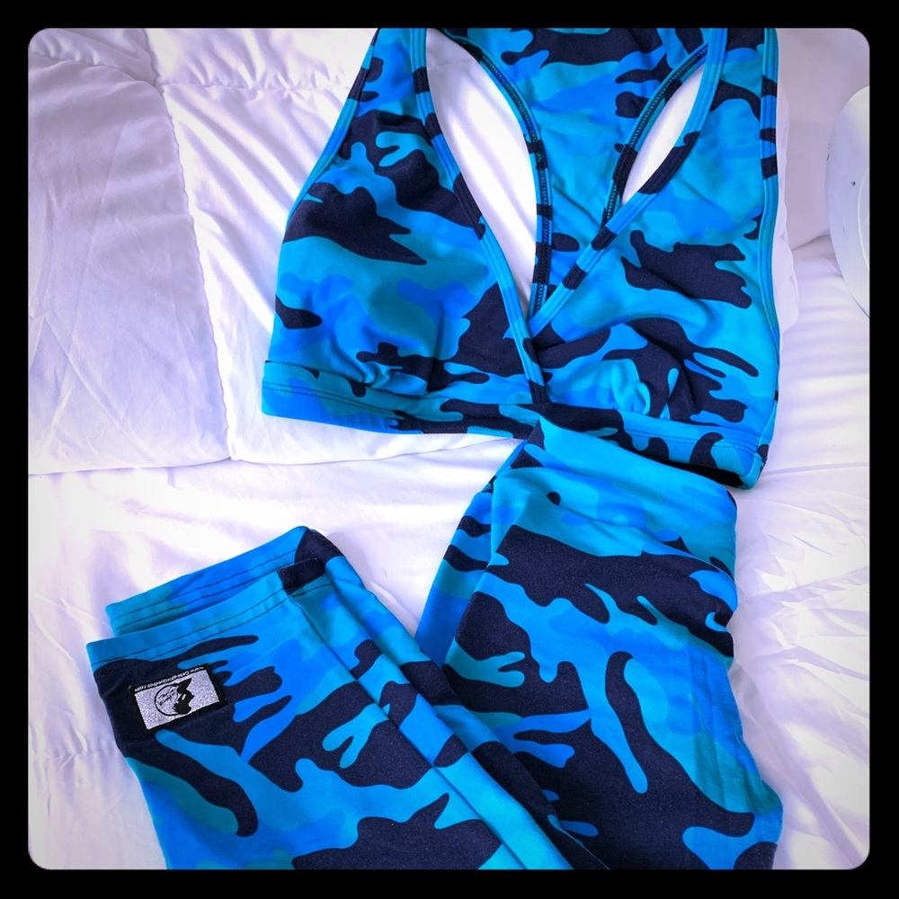 Celestial Bodiez blue camp outfit.